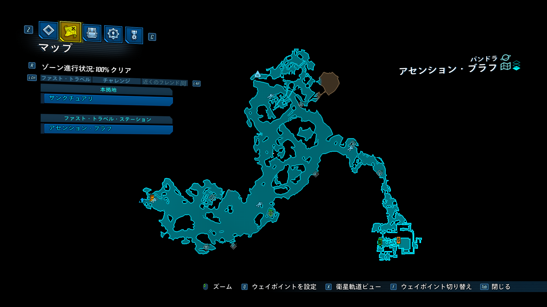 アセンション・ブラフ 全体図