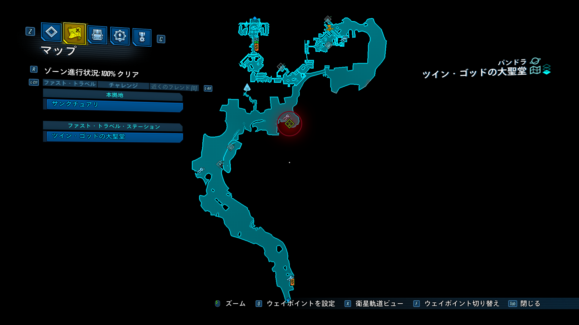 ラジオ塔の位置