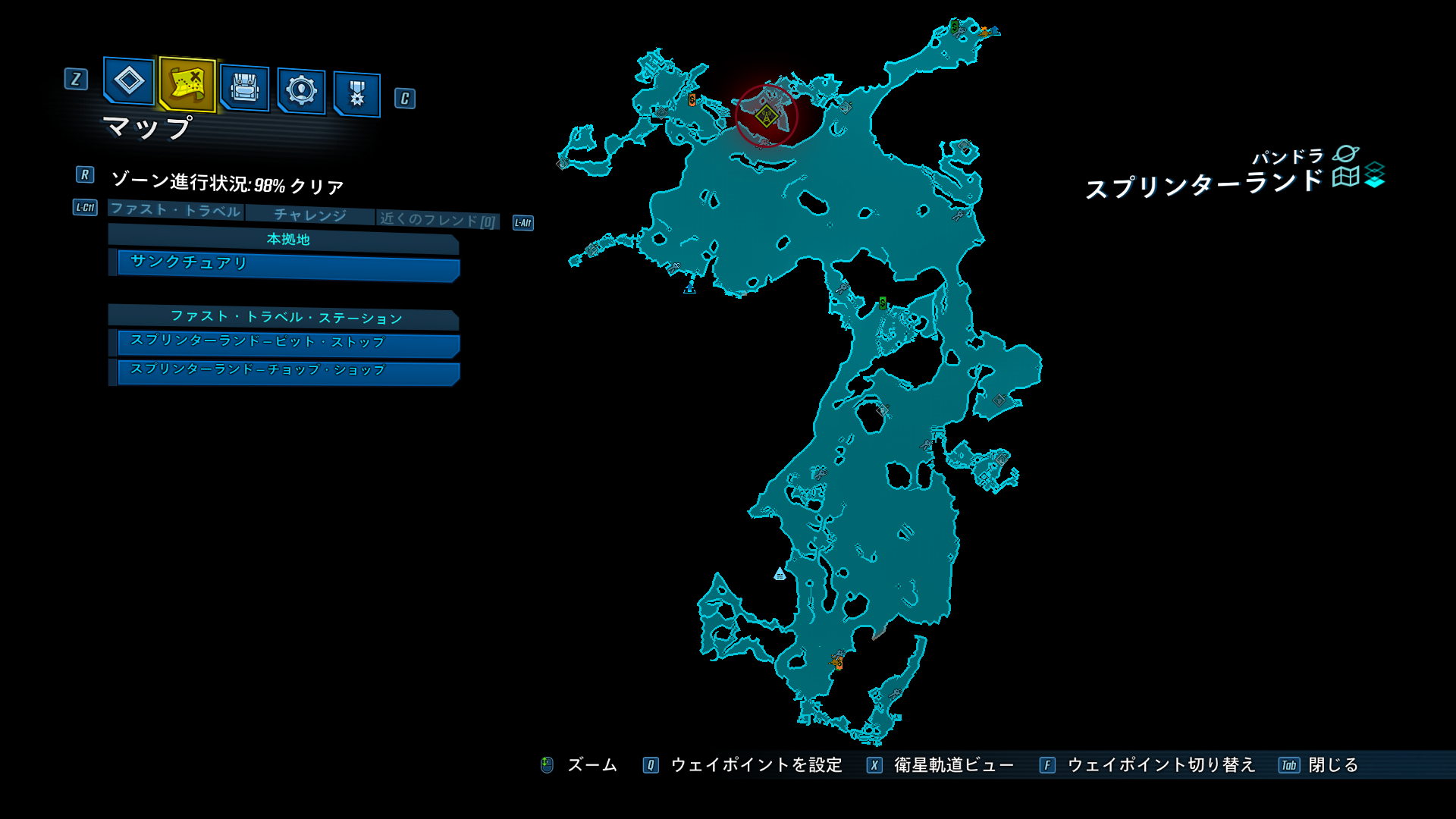 ラジオ塔の位置