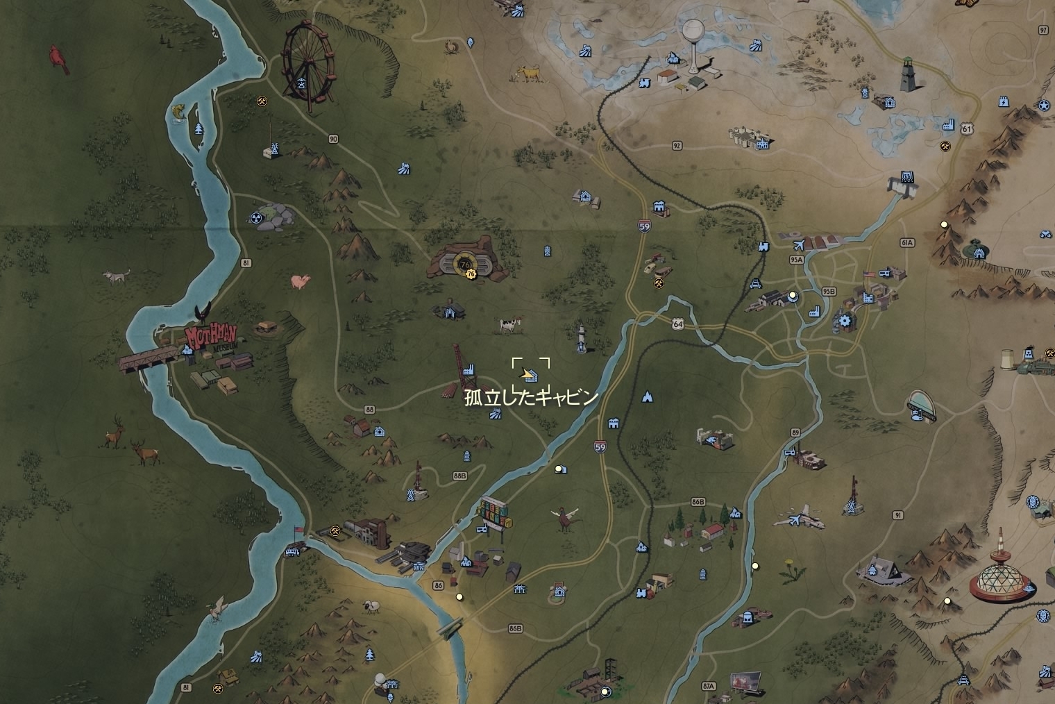 Fallout 76 карта сокровищ дикого рубежа 9