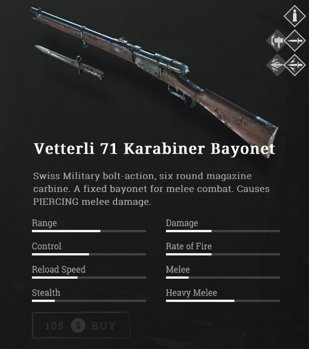 Vetterli 71 Karabiner Bayonet