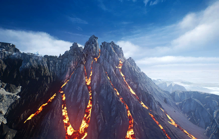 火山の頂