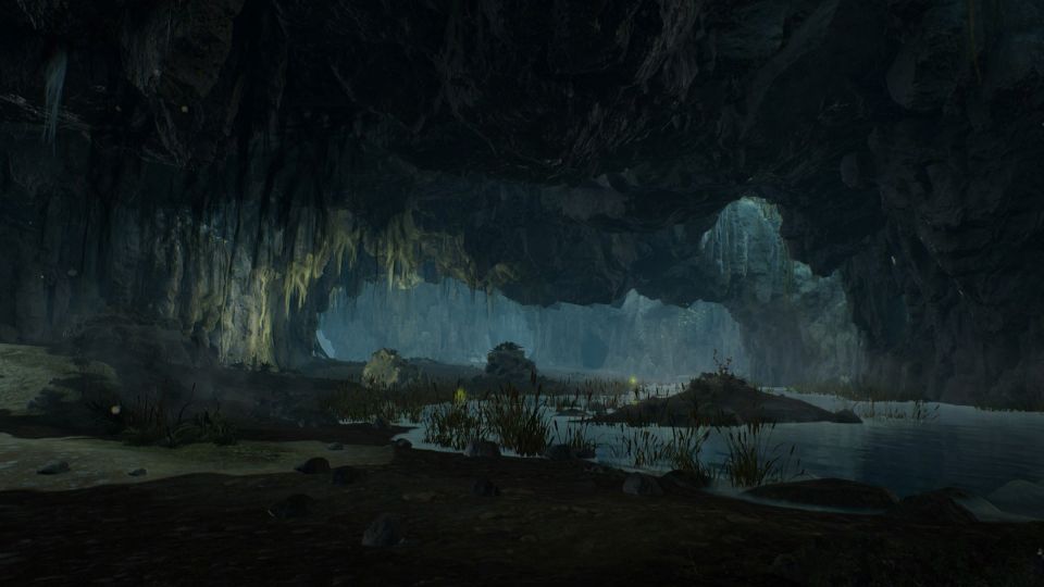 湿地帯の洞窟