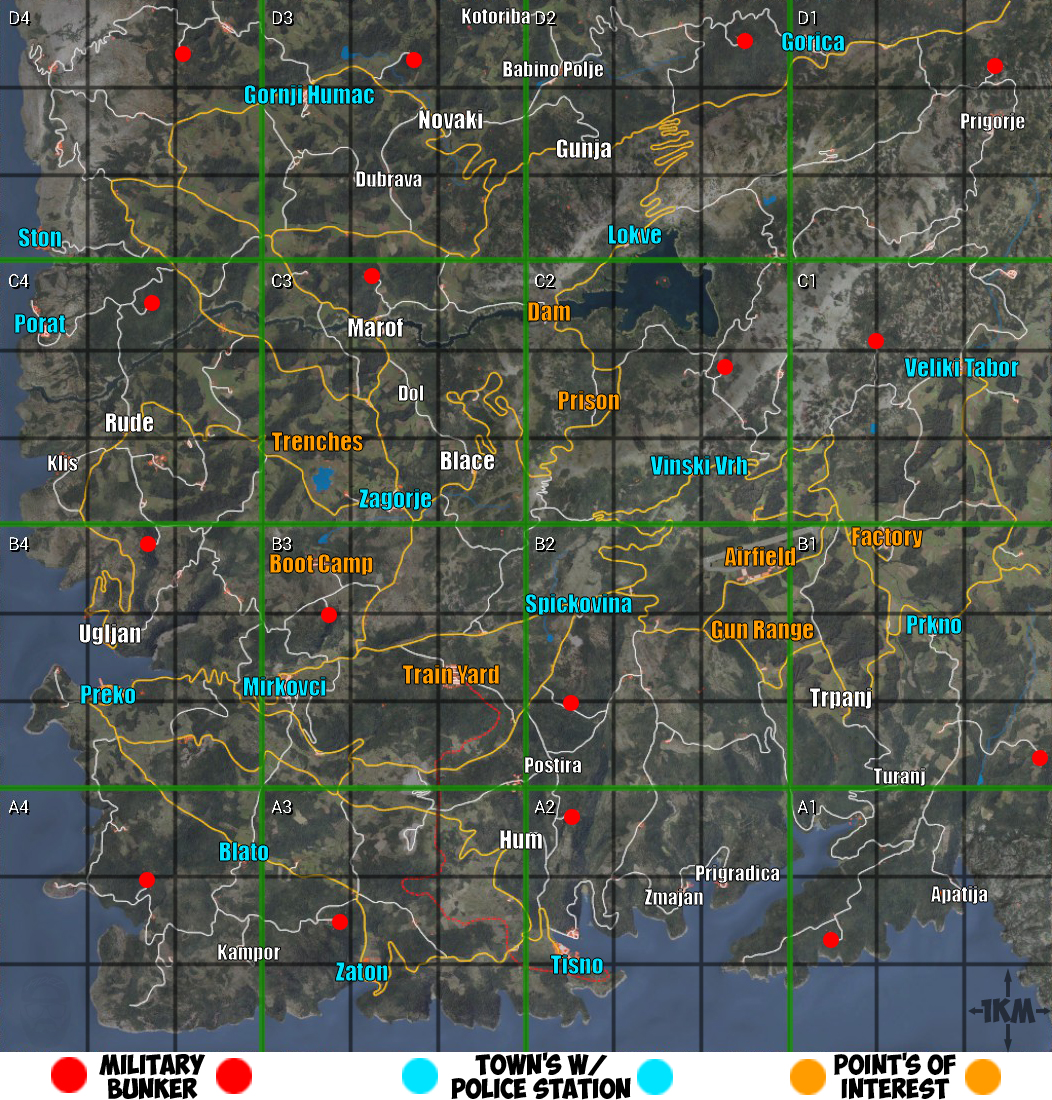 島の全体図(下記のガイドより)