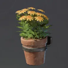 MediumYellowWallFlowerPot.webp